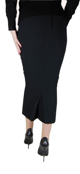 1950's Style Calf-Length Hobble Skirt