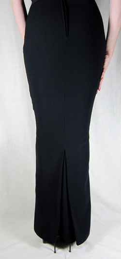 Crepe Hobble Skirt Full Length with Kick Pleat